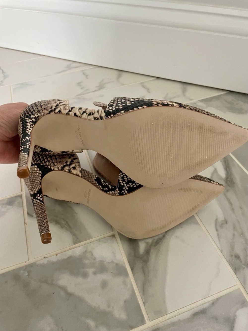 Steve Madden Shoes | Steve Madden Dolly Pump Sz 7.5m Women D'orsay Snakeskin - Picture 7 of 8
